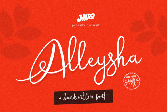 Alleysha: A Graceful Handwritten Typeface for Editors