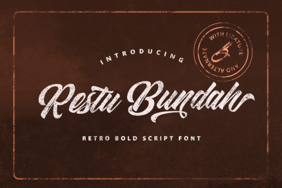 Restu Bundah: A Bold Script Typeface for Editorial Design